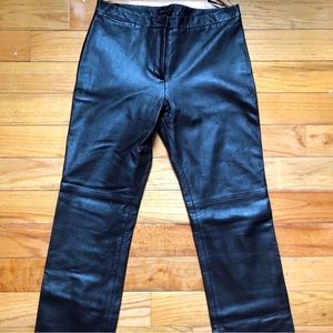 BCBG leather pants, black- Size 4 Super buttery soft 100% genuine leather!